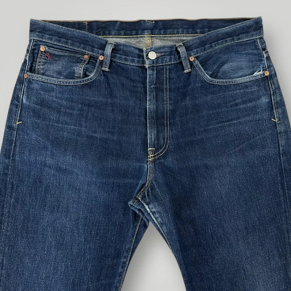 Polo Ralph Lauren‎ 067 Jeans Mens 40x30 Blue Vintage Straight Authentic Denim
